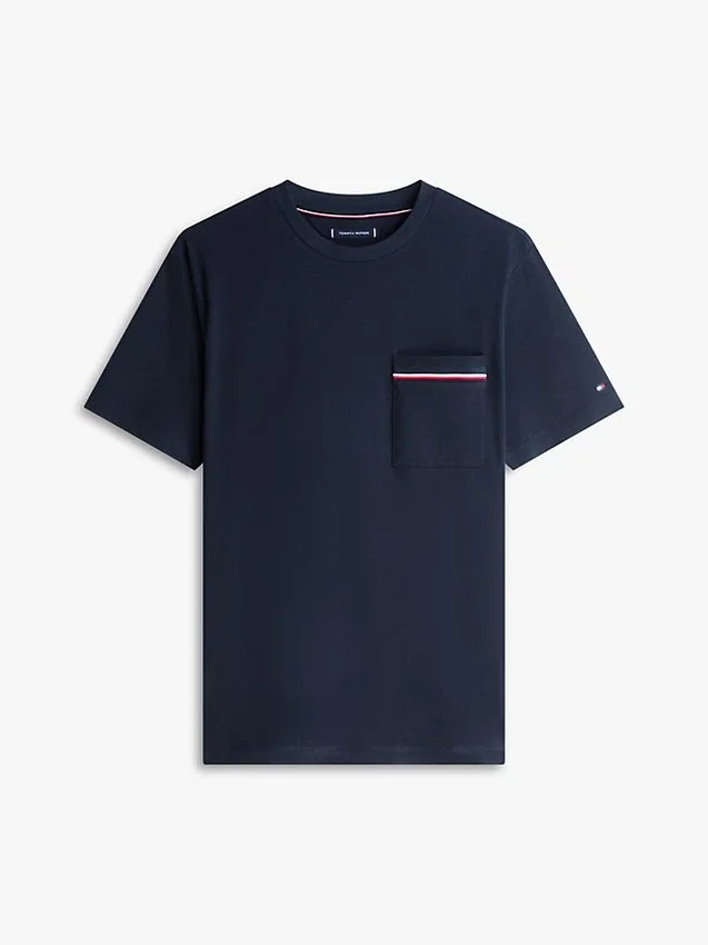 Signature Stripe Pocket Pique T-Shirt Signature Stripe Pocket Pique T-Shirt