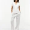 Sleeveless Linen-Blend Wrap Top Sleeveless Linen-Blend Wrap Top