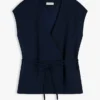 Sleeveless Linen-Blend Wrap Top Sleeveless Linen-Blend Wrap Top