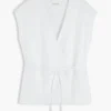 Sleeveless Linen-Blend Wrap Top Sleeveless Linen-Blend Wrap Top