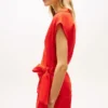 Sleeveless Linen Wrap Top