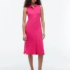 Sleeveless Pique Midi Polo Dress Sleeveless Pique Midi Polo Dress