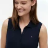 Sleeveless Pique Midi Polo Dress Sleeveless Pique Midi Polo Dress