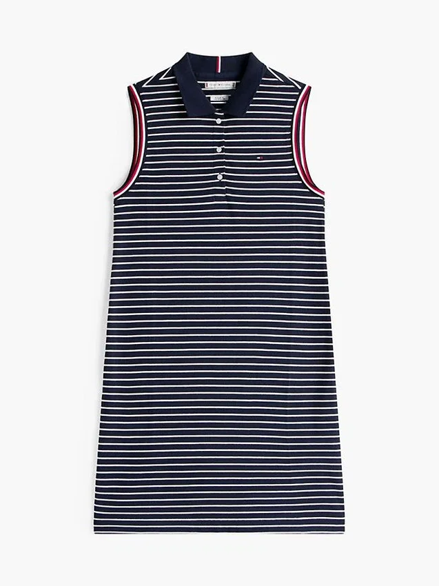 Sleeveless Striped Polo Dress Sleeveless Striped Polo Dress