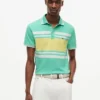 Slim Fit Block Stripe Stretch Pique Polo Slim Fit Block Stripe Stretch Pique Polo