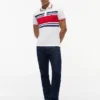 Slim Fit Block Stripe Stretch Pique Polo Slim Fit Block Stripe Stretch Pique Polo
