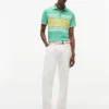 Slim Fit Block Stripe Stretch Pique Polo Slim Fit Block Stripe Stretch Pique Polo