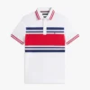 Slim Fit Block Stripe Stretch Pique Polo Slim Fit Block Stripe Stretch Pique Polo