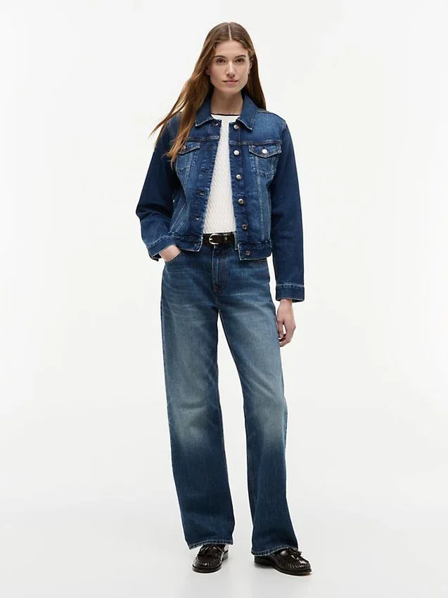 Slim Fit Dark Wash Stretch-Denim Jacket Slim Fit Dark Wash Stretch-Denim Jacket