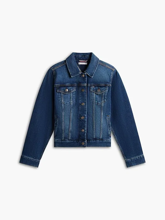 Slim Fit Dark Wash Stretch-Denim Jacket Slim Fit Dark Wash Stretch-Denim Jacket