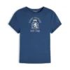 Slim Fit Garment-Dyed Crest Logo T-Shirt