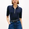Slim Fit Half-Sleeve Tipped Polo