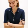 Slim Fit Half-Sleeve Tipped Polo