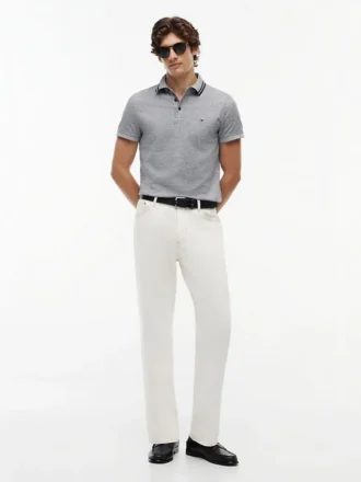 Slim Fit Heathered Polo
