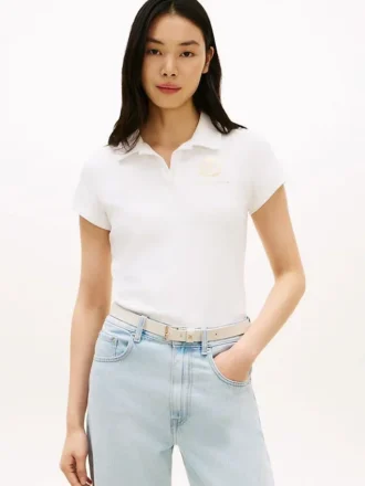 Slim Fit Laurel Leaf Logo Polo