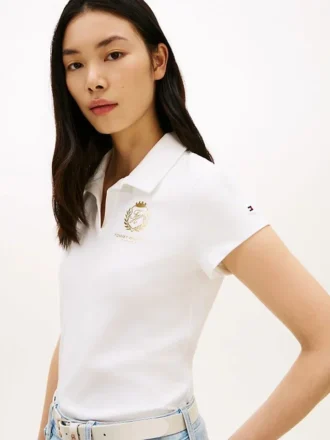 Slim Fit Laurel Leaf Logo Polo