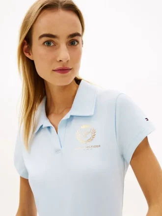 Slim Fit Laurel Leaf Logo Polo