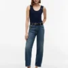 Slim Fit Nautical Gold-Button Tank Top