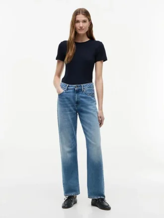 Slim Fit Pointelle Crewneck T-Shirt
