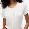 Slim Fit Pointelle Crewneck T-Shirt