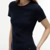 Slim Fit Pointelle Crewneck T-Shirt