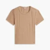 Slim Fit Pointelle Crewneck T-Shirt