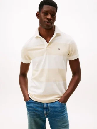 Slim Fit Rugby Stripe Polo
