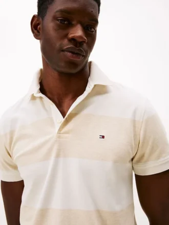 Slim Fit Rugby Stripe Polo