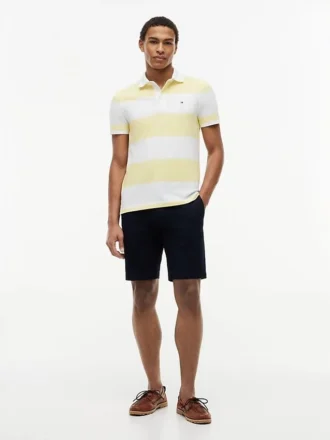 Slim Fit Rugby Stripe Polo