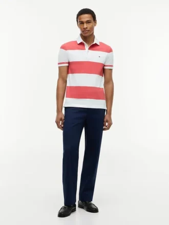Slim Fit Rugby Stripe Polo