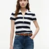 Slim Fit Rugby Stripe Zip Polo