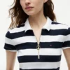 Slim Fit Rugby Stripe Zip Polo