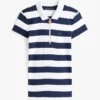 Slim Fit Rugby Stripe Zip Polo