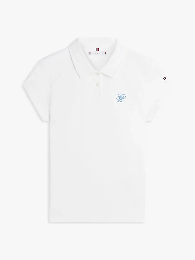 Slim Fit Script Monogram Stretch Polo Slim Fit Script Monogram Stretch Polo