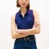Slim Fit Sleeveless Script Monogram Polo Slim Fit Sleeveless Script Monogram Polo