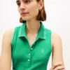 Slim Fit Sleeveless Script Monogram Polo Slim Fit Sleeveless Script Monogram Polo