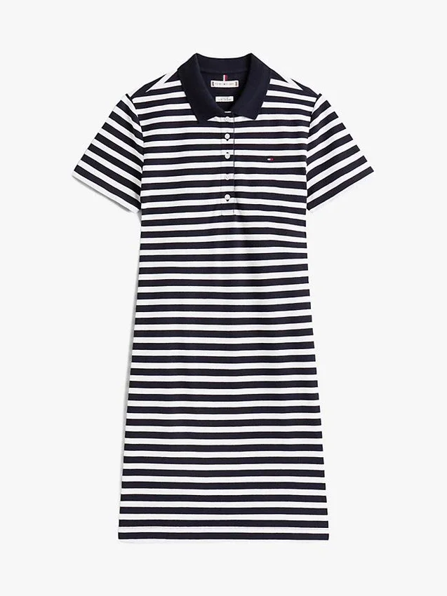Slim Fit Stripe Polo Dress Slim Fit Stripe Polo Dress
