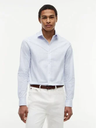Slim Fit THFlex Striped Dress Shirt