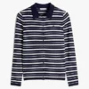 Slim Fit Wool-Silk Blend Polo Cardigan