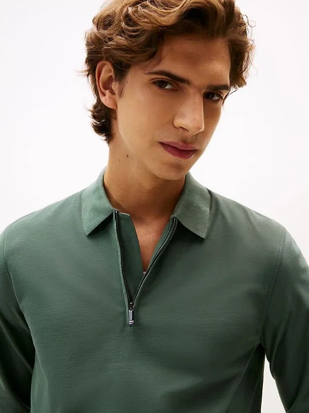 Smooth Cotton Performance Zip Polo Smooth Cotton Performance Zip Polo