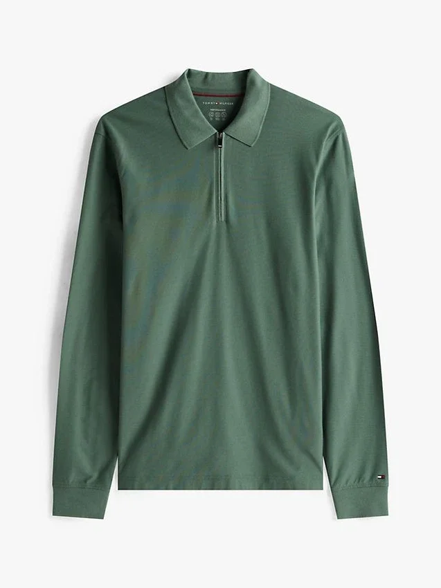 Smooth Cotton Performance Zip Polo Smooth Cotton Performance Zip Polo
