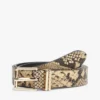 Snake-Embossed Leather Belt Snake-Embossed Leather Belt