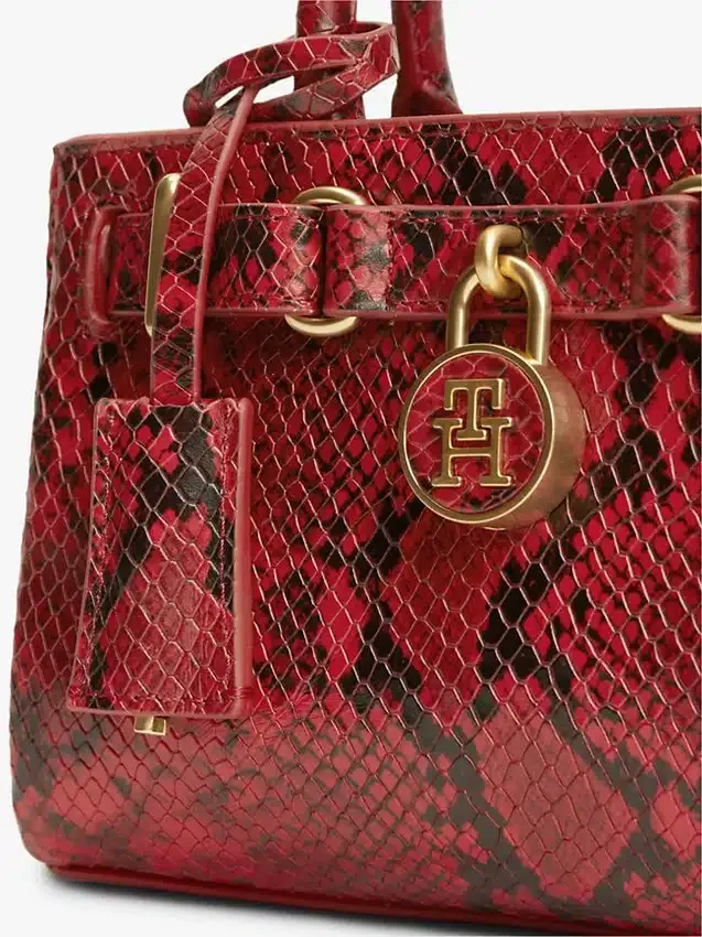 Snake-Embossed Leather Micro Tote Bag Snake-Embossed Leather Micro Tote Bag