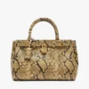 Snake-Embossed Leather Mini Tote Bag