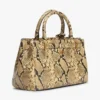 Snake-Embossed Leather Mini Tote Bag