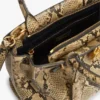 Snake-Embossed Leather Mini Tote Bag
