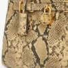 Snake-Embossed Leather Mini Tote Bag