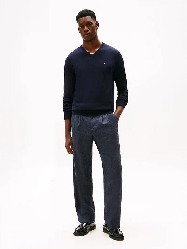 Solid Logo V-Neck Sweater Solid Logo V-Neck Sweater