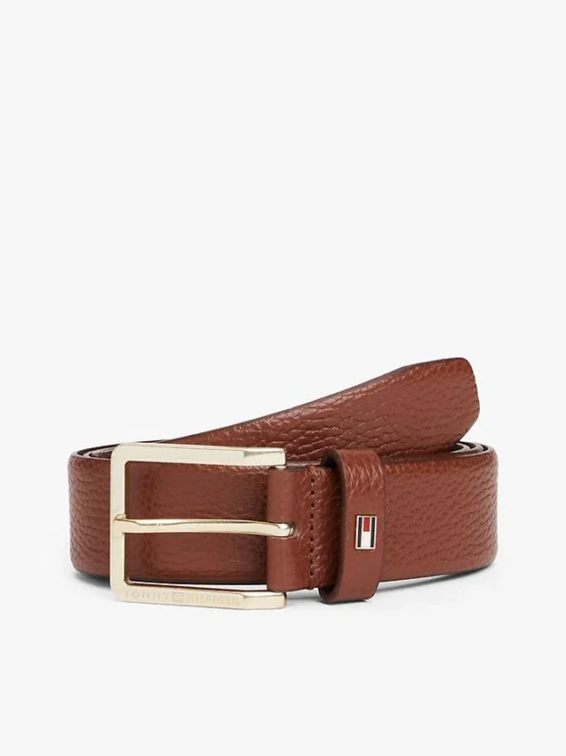 Square-Buckle Pebbled Leather Belt Square-Buckle Pebbled Leather Belt
