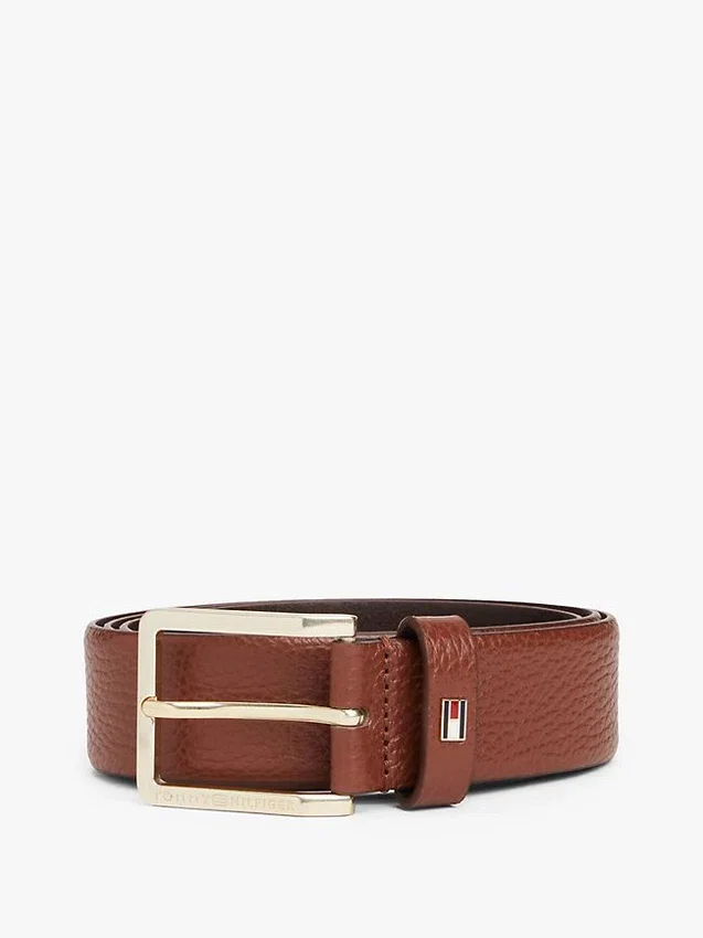 Square-Buckle Pebbled Leather Belt Square-Buckle Pebbled Leather Belt